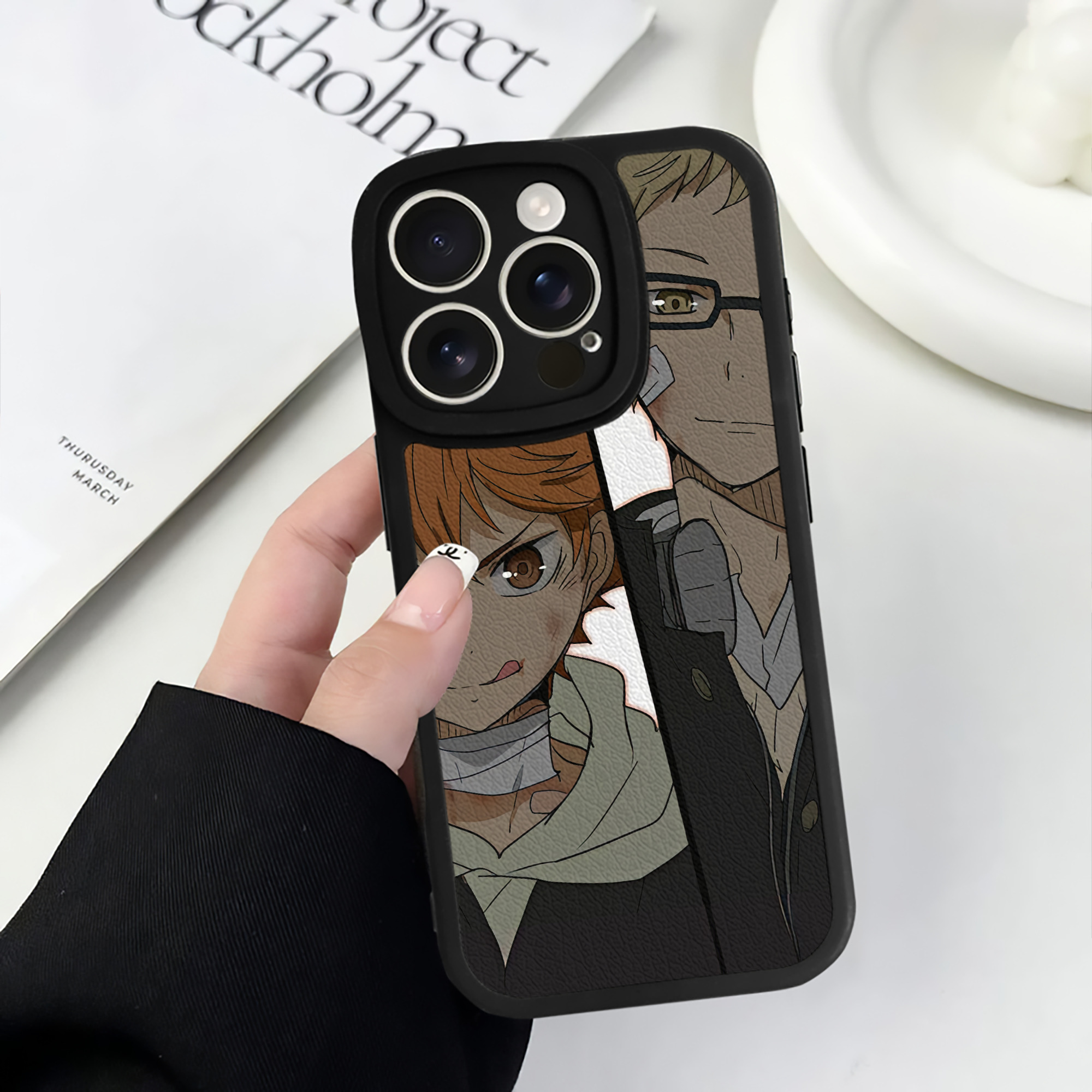 （画像用） ハイキュー!! Haikyu!! 【iPhone 16シリーズ対応】シリコンスマホケース（レザー調） 材質：シリコン